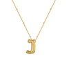 Wholesale Women's Glossy Bubble Letter Heart Copper Necklace Gold Plated With Ochain And Electroplating Treatment