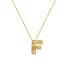 Wholesale Women's Glossy Bubble Letter Heart Copper Necklace Gold Plated With Ochain And Electroplating Treatment