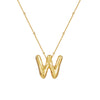 Wholesale Women's Glossy Bubble Letter Heart Copper Necklace Gold Plated With Ochain And Electroplating Treatment