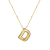 Wholesale Women's Glossy Bubble Letter Heart Copper Necklace Gold Plated With Ochain And Electroplating Treatment
