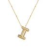 Wholesale Women's Glossy Bubble Letter Heart Copper Necklace Gold Plated With Ochain And Electroplating Treatment