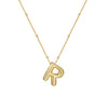 Wholesale Women's Glossy Bubble Letter Heart Copper Necklace Gold Plated With Ochain And Electroplating Treatment