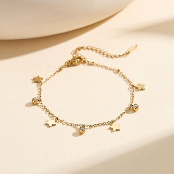 Wholesale Women's Glowing Geometric Stainless Steel Electroplated Bracelet