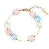 Wholesale Women's Glowing Nonfading Original Design Geometric Stainless Steel Bracelet With 18K Gold Vacuum Plating