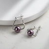 Wholesale Women's Glowing 925 Silver Electroplated Broken Silver Pearl Earrings Highend Minimalist Style