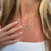 Wholesale Women's Gold Electroplated Stainless Steel Pearl Cross Pendant Necklace