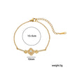Wholesale Women's Gold Plated Copper Flower Shape Four Leaf Clover Bracelet Light Luxury Style