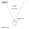 Wholesale Women's Gold Plated Copper Heart Shaped Clavicle Chain Necklace With Cross Inlay And Electroplating Treatment