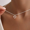 Wholesale Women's Gold Plated Copper Heart Shaped Clavicle Chain Necklace With Cross Inlay And Electroplating Treatment