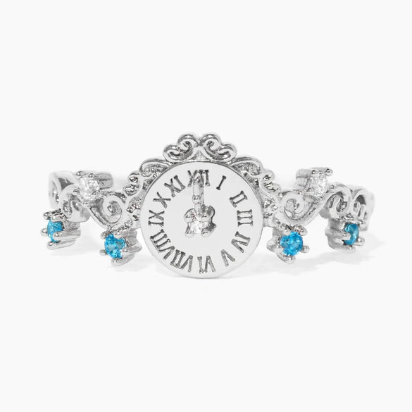 Wholesale Women's Gold Plated Copper Heart Shaped Cute Adjustable Ring With Colorful Zircon And Electroplating