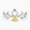 Wholesale Women's Gold Plated Copper Heart Shaped Cute Adjustable Ring With Colorful Zircon And Electroplating