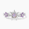 Wholesale Women's Gold Plated Copper Heart Shaped Cute Adjustable Ring With Colorful Zircon And Electroplating