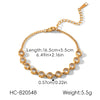Wholesale Women's Gold Plated Geometric Stainless Steel Bracelet