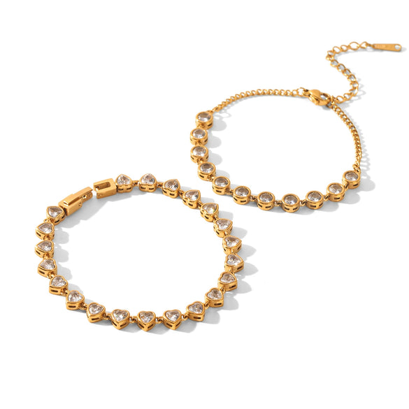 Wholesale Women's Gold Plated Geometric Stainless Steel Bracelet