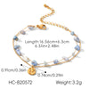 Wholesale Women's Gold Plated Geometric Stainless Steel Bracelets Doublelayered Stackable Jewelry