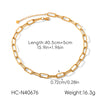 Wholesale Women's Gold Plated Geometric Stainless Steel Cross Chain Jewelry Necklace And Bracelet