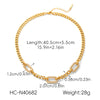 Wholesale Women's Gold Plated Geometric Stainless Steel Necklace And Bracelet Jewelry