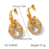 Wholesale Women's Gold Plated Geometric Stainless Steel Necklace And Bracelet Jewelry