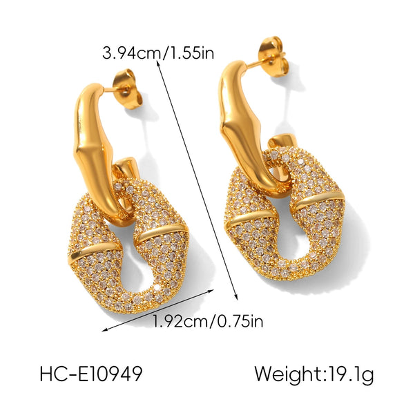 Wholesale Women's Gold Plated Geometric Stainless Steel Necklace And Bracelet Jewelry