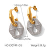 Wholesale Women's Gold Plated Geometric Stainless Steel Necklace And Bracelet Jewelry
