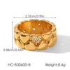 Wholesale Women's Gold Plated Geometric Stainless Steel Necklace And Bracelet Jewelry