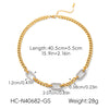 Wholesale Women's Gold Plated Geometric Stainless Steel Necklace And Bracelet Jewelry