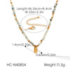 Wholesale Women's Gold Plated Geometric Stainless Steel Necklace Pendant Jewelry