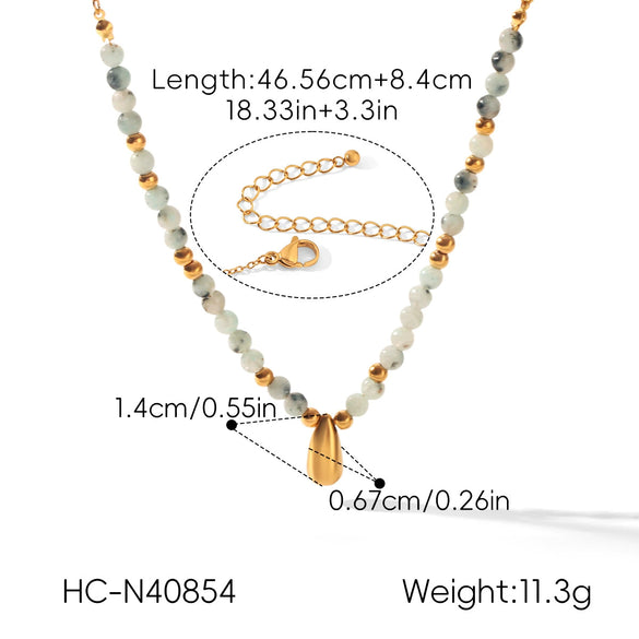 Wholesale Women's Gold Plated Geometric Stainless Steel Necklace Pendant Jewelry