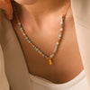 Wholesale Women's Gold Plated Geometric Stainless Steel Necklace Pendant Jewelry