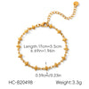 Wholesale Women's Gold Plated Stainless Steel Flower Pattern Bracelet