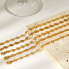 Wholesale Women's Gold Plated Stainless Steel Flower Pattern Bracelet