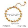 Wholesale Women's Gold Plated Stainless Steel Flower Pattern Bracelet