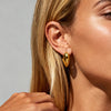 Wholesale Women's Gold Plated Stainless Steel Geometric And Heartshaped Stud Earrings With Light Luxury And Highend Feel