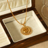 Wholesale Women's Gold Plated Stainless Steel Geometric Figaro Chain Pendant Necklace In Ins Minimalist Style