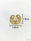 Wholesale Women's Gold Plated Stainless Steel Ring With Geometric Letters Numbers Text Pattern