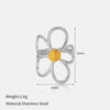 Wholesale Women's Gold Plated Titanium Steel And Stainless Steel Flower Ring With Ins Style