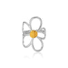 Wholesale Women's Gold Plated Titanium Steel And Stainless Steel Flower Ring With Ins Style