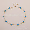 Wholesale Women's Gold Plated Titanium Steel Leaf Pattern Chain Necklace