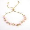Wholesale Women's Gold Plated Zircon Set Heart Shaped Bracelet