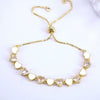 Wholesale Women's Gold Plated Zircon Set Heart Shaped Bracelet