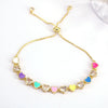 Wholesale Women's Gold Plated Zircon Set Heart Shaped Bracelet