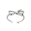 Wholesale Women's Gold Stainless Steel Nonfading Ring With Bow And Geometric Design Electroplated