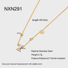 Wholesale Women's Goldplated Stainless Steel Geometric Water Drop Zircon Pendant Necklace And Earrings Jewelry Set With Oshaped Chain