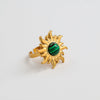 Wholesale Women's Goldplated Stainless Steel Sunflower Flower Ring With Minimalist Design