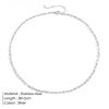 Wholesale Women's Goldplated Stainless Steel Ushaped Elliptical Chain Necklace