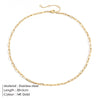 Wholesale Women's Goldplated Stainless Steel Ushaped Elliptical Chain Necklace