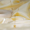 Wholesale Women's Goldplated Titanium Steel Yshape Arc De Triomphe Tassel Necklace With Ochain