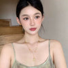Wholesale Women's Goldplated Titanium Steel Yshape Arc De Triomphe Tassel Necklace With Ochain
