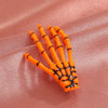 Wholesale Women's Gothic Acrylic Side Clip Hair Accessories With Skull Hand Bone And Ghost Gripper Pattern Electroplated