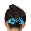 Wholesale Women's Gothic Acrylic Side Clip Hair Accessories With Skull Hand Bone And Ghost Gripper Pattern Electroplated